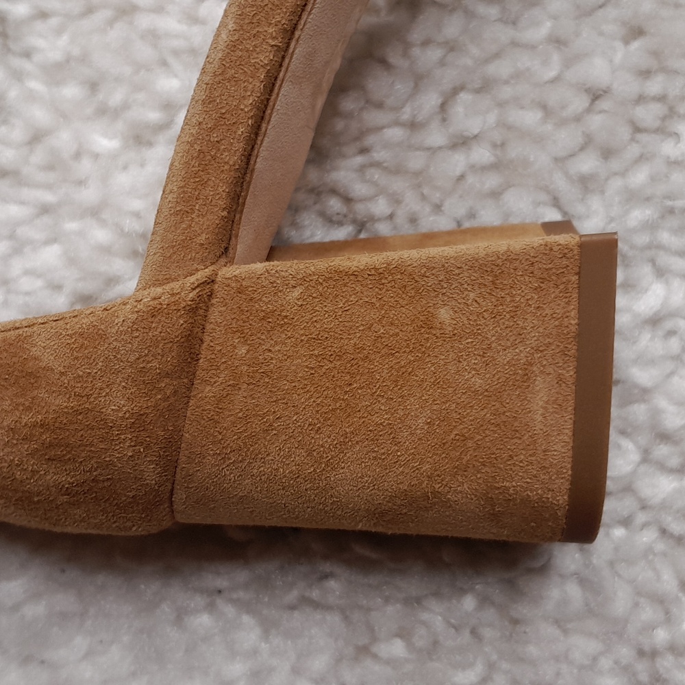 Maje Farria Suede Block Heels In Camel Size 40 - image 3